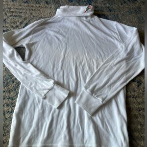 Vintage made in the USA Ginnis Girl candy cane Christmas turtleneck small